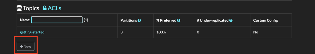 Add new topic | Kafdrop
